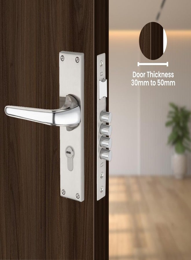 Link Carvo Mortise Lock |for Main & Internal Door in Home, Office, Hotel | 10 Inches Heavy Duty Handle Set with Both Side Key Access, 3 Keys |SS Finish|2 Years Warranty - Image 2